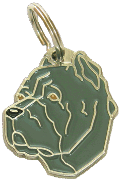 CANE CORSO ORECCHIE TAGLIATE GRIGIO - Medagliette per cani, medagliette per cani incise, medaglietta, incese medagliette per cani online, personalizzate medagliette, medaglietta, portachiavi